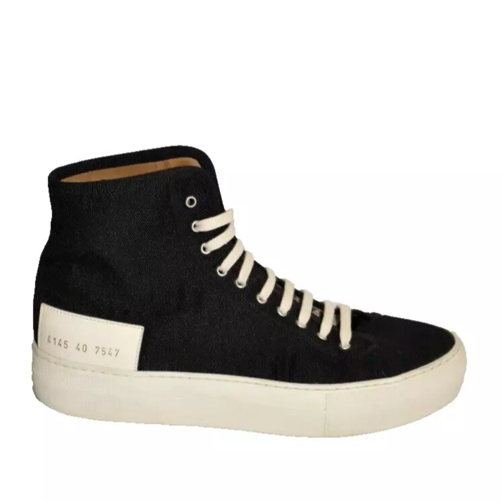 Woman By Common Projects Tournament High Top Sneakers Black 40 10 Us Dd468